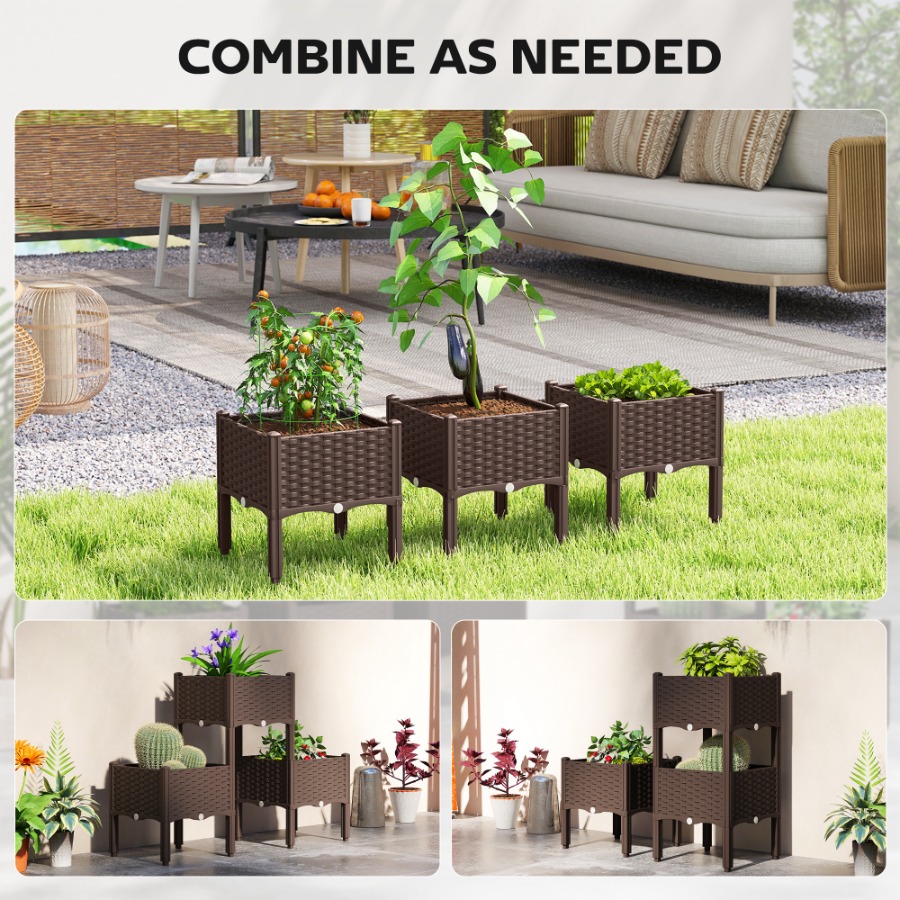 Plastic Raised Garden Bed with - Self-Watering Planter review and price