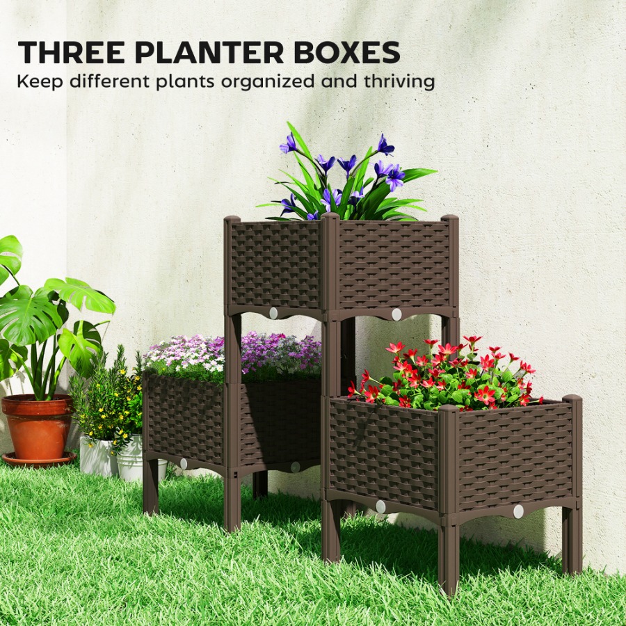 Plastic Raised Garden Bed with - Self-Watering Planter review and price