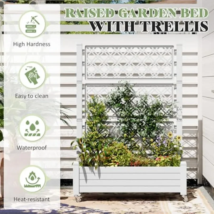 Trellis Raised Garden Bed, Sel - Self-Watering Planter review and price